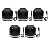 Kuber Industries Reflective Dog Harness with Adjustable Leash|Breathable Polyester Mesh Fabric |Small Size|HT-844|Comfortable No-Pull Grip|Quick Release Buckles|Easy On-Off Harness|Black (Pack of 5)